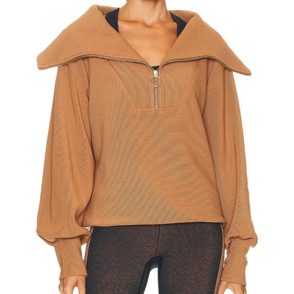 NWT Varley Vine Half Zip Sweatshirt in Rye XS - Picture 1 of 4